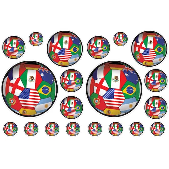 Beistle International Soccer Peel 'N Place Sheets, 2ct.